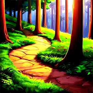 Sunny Forest Pathway Png Glc PNG image