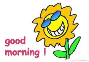 Sunny Good Morning Greeting PNG