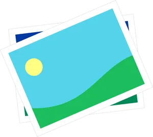 Sunny Landscape Artwork PNG image