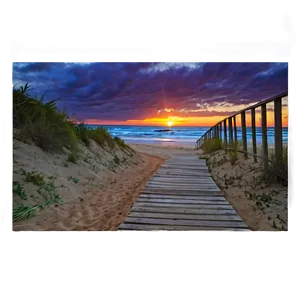 Sunrise Beach Path PNG Mcb9
