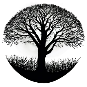 Sunrise Forest Silhouette PNG 98