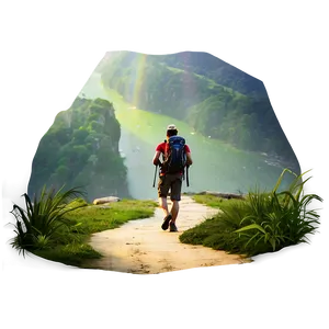 Sunrise Hiking Path Png 06202024 PNG image