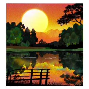 Sunset And The City Park Png Ubr PNG image