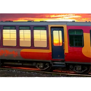 Sunset And The Railway PNG Nfu40