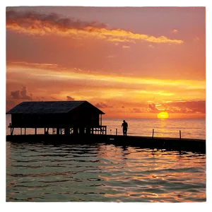 Sunset At The Dock PNG 05212024