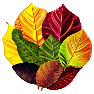 Sunset Autumn Leaves PNG 05042024