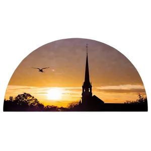 Sunset Behind Church Silhouette Png Yox92 PNG image