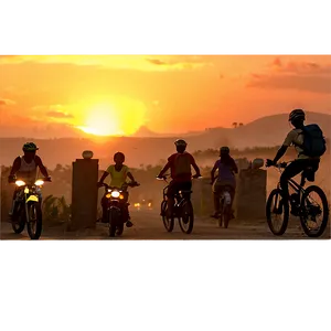 Sunset Biking Journey Png Lyi83 PNG image