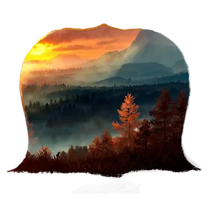 Sunset Fog Transparent PNG 05262024