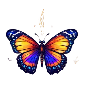 Sunset Glow Butterfly PNG Bqm