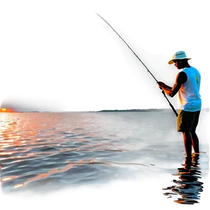 Sunset Gone Fishing Scene Png 68 PNG image