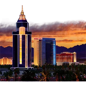 Sunset Las Vegas Skyline PNG 06252024 PNG