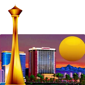 Sunset Las Vegas Skyline PNG Icl PNG