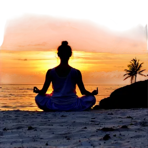 Sunset Meditation Paradise Png 6 PNG image