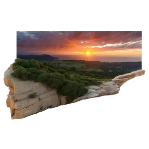 Sunset On The Cliff PNG Ihj
