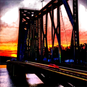 Sunset Over Bridge PNG 05212024