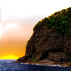 Sunset Over Cliff Png 19 PNG image