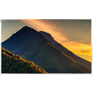 Sunset Over Mountain PNG Hbp