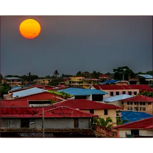 Sunset Over Rooftops Png 87 PNG image