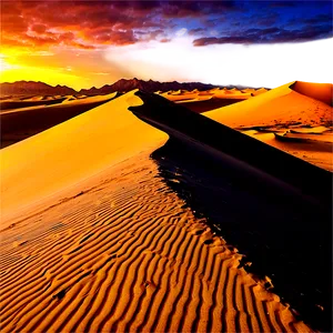 Sunset Over Sand Dunes Png 06292024 PNG image