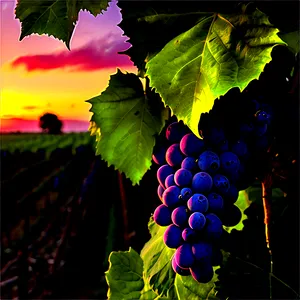 Sunset Over Vineyard PNG 50