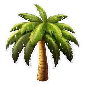 Sunset Palm Tree Emoji PNG Vvl