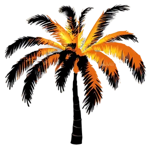 Sunset Palm Tree Silhouette Png 06262024 PNG image