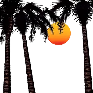 Sunset Palm Trees Png Gks PNG image