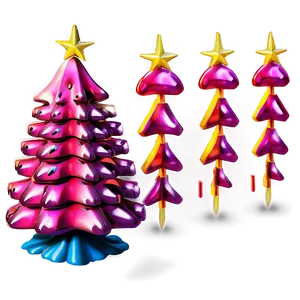 Sunset Pink Christmas Tree Png 96 PNG image