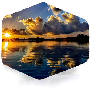 Sunset Reflection Water Png 05212024 PNG image