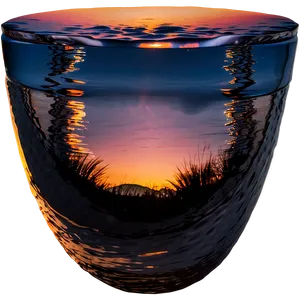 Sunset Reflection Water PNG 61