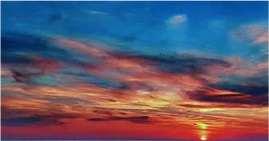 Sunset Sky Painting PNG
