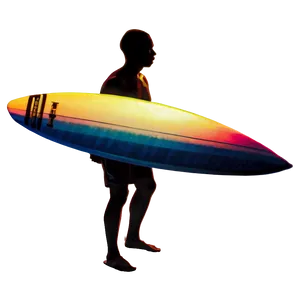 Sunset Surfer Silhouette Png 7 PNG image