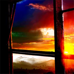 Sunset Through Window PNG 05212024