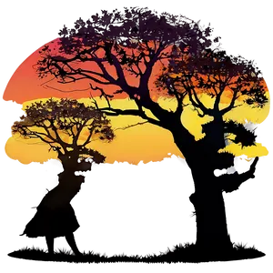 Sunset Tree Silhouette Png Npn PNG image