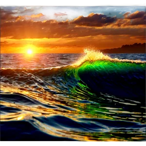 Sunset Wave View Png 28 PNG image