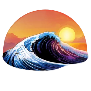 Sunset Wave View Png 51 PNG image