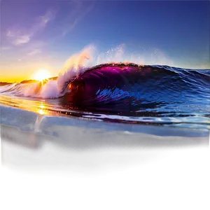 Sunset Wave View Png Aur PNG image