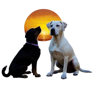 Sunset With Dogs PNG Ssp PNG