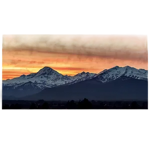 Sunset With Snow Mountains PNG 96 PNG