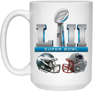 Super Bowl L I I Commemorative Mug PNG image