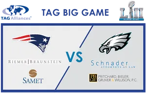 Super Bowl L I I Patriotsvs Eagles Sponsorship Graphic PNG image