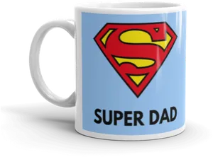 Super Dad Mug Print PNG image