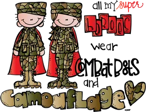 Super Heroesin Camouflageand Combat Boots PNG image