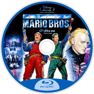 Super Mario Bros Bluray Disc Artwork PNG image