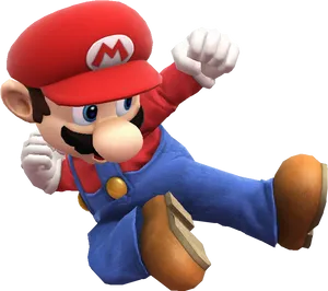 Super Mario Jumping Action PNG image