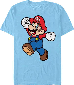 Super Mario Jumping Graphic T Shirt PNG image