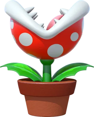 Super Mario Piranha Plant Pot PNG image
