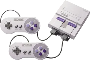 Super Nintendo Consoleand Controllers