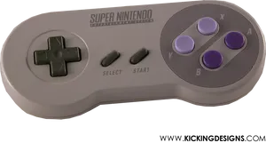 Super Nintendo Controller Classic Design PNG image